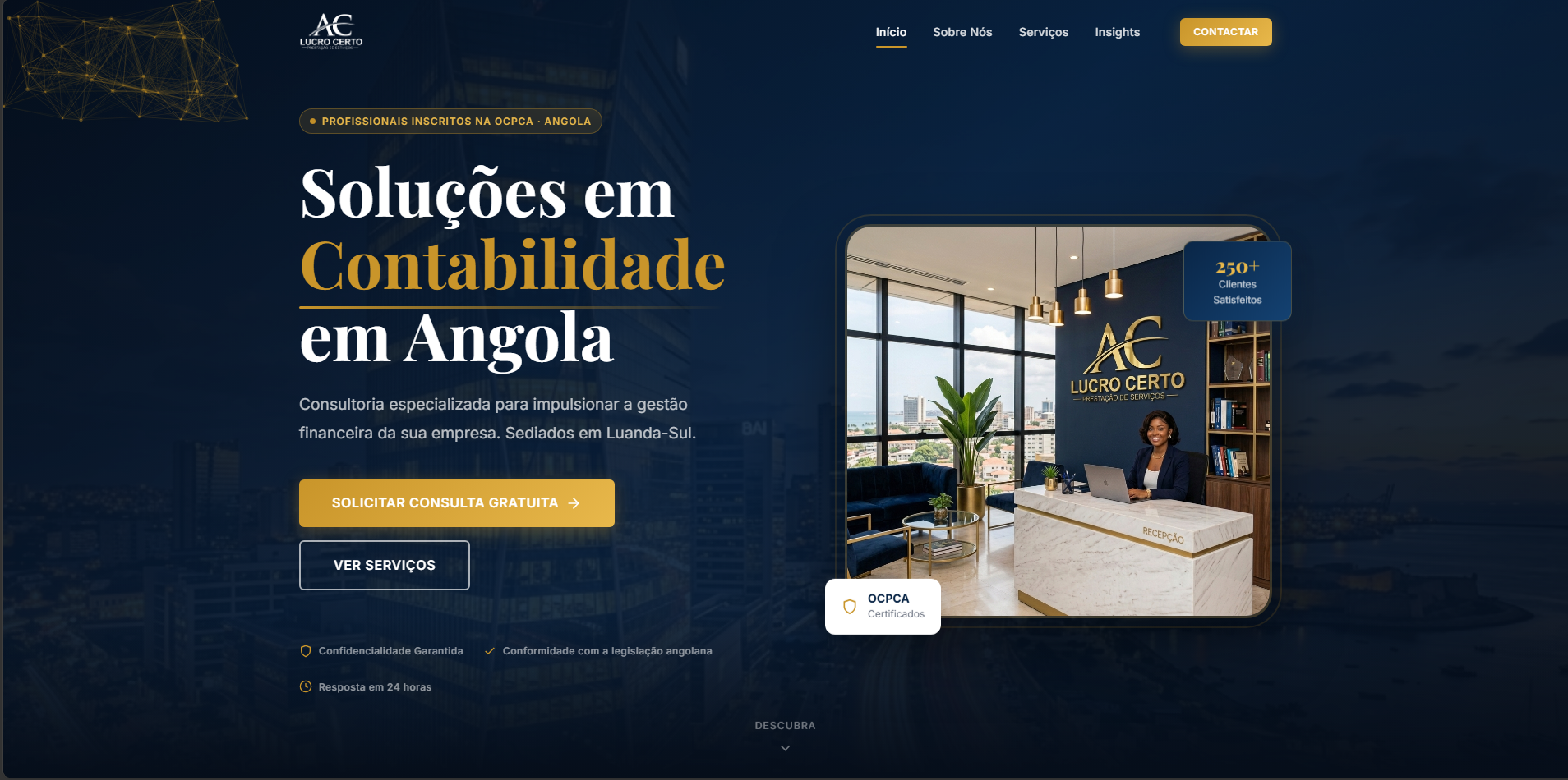 Website AC Lucro Certo Prestação (SU) LDA